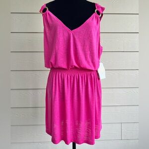 Becca Women's Breezy Basics Blouson Dress Cover-Up Pink